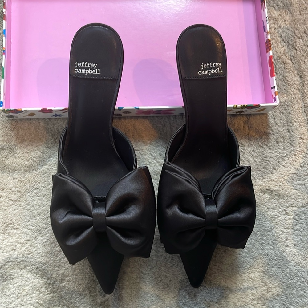 Jeffrey Campbell Satin Bow Heels